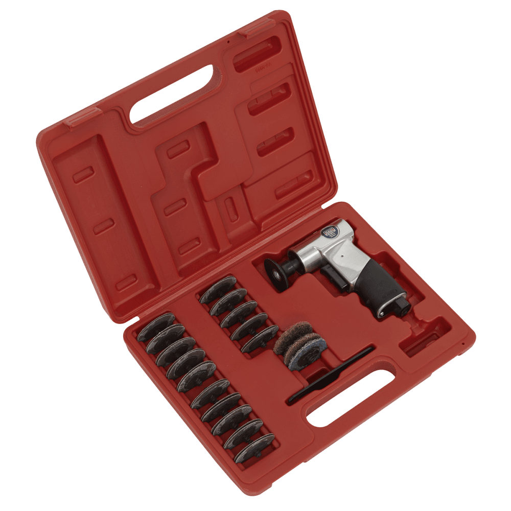 Sealey Air Mini Sander Kit 50mm 35pc Model No-SA720
