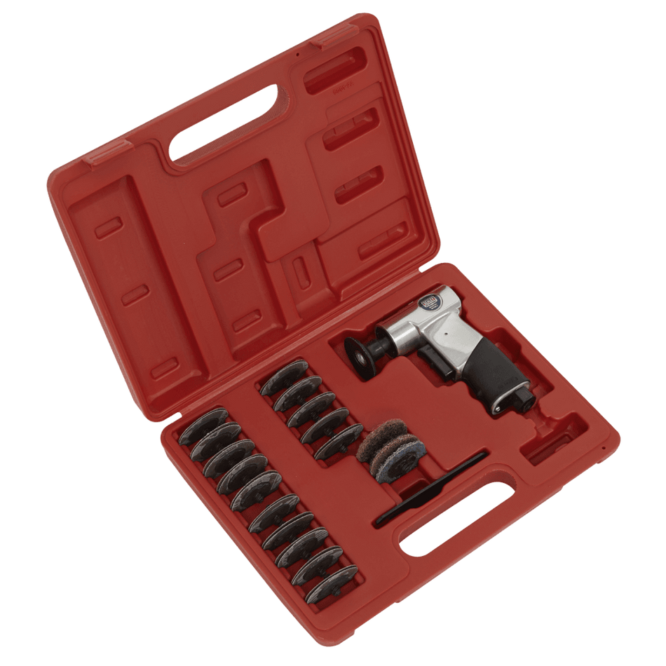 Sealey Air Mini Sander Kit 50mm 35pc Model No-SA720