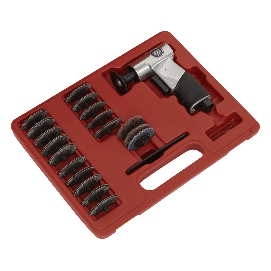 Sealey Air Mini Sander Kit 50mm 35pc Model No-SA720