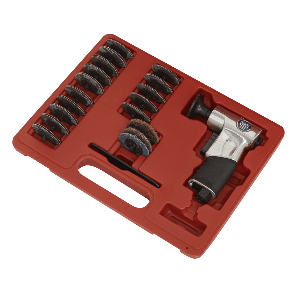 Sealey Air Mini Sander Kit 50mm 35pc Model No-SA720