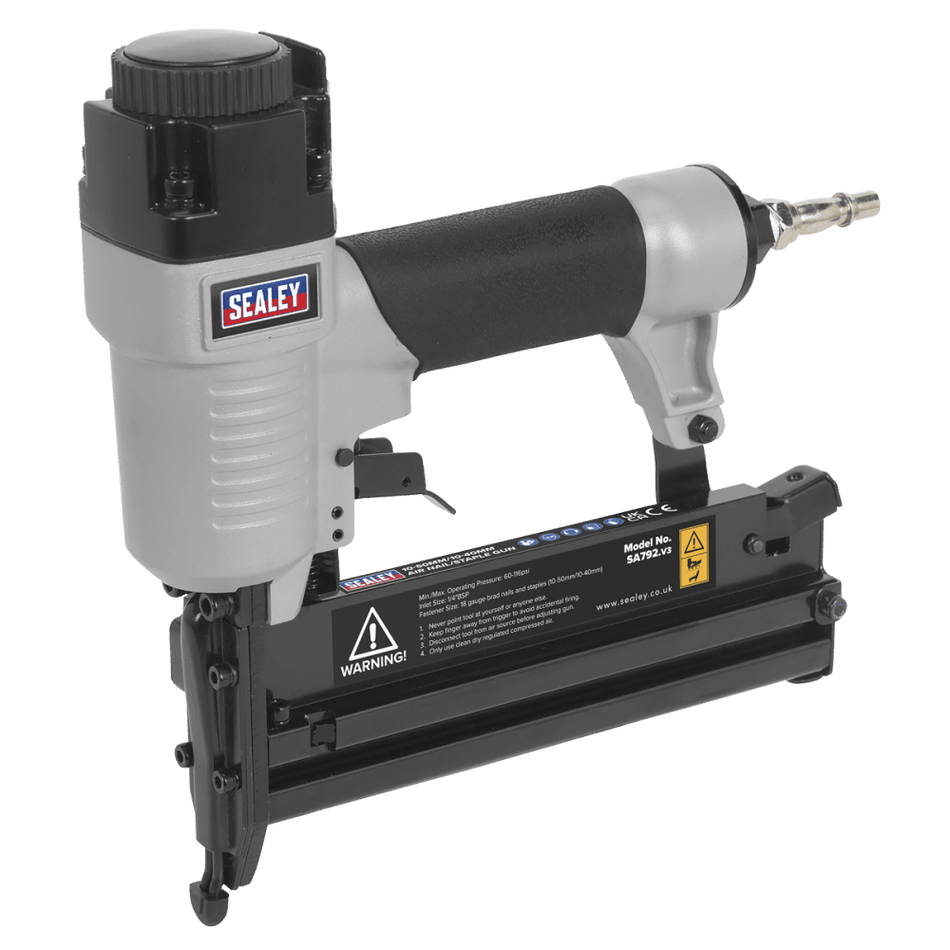Sealey Air Nail/Staple Gun 50mm/40mm Capacity Model No-SA792