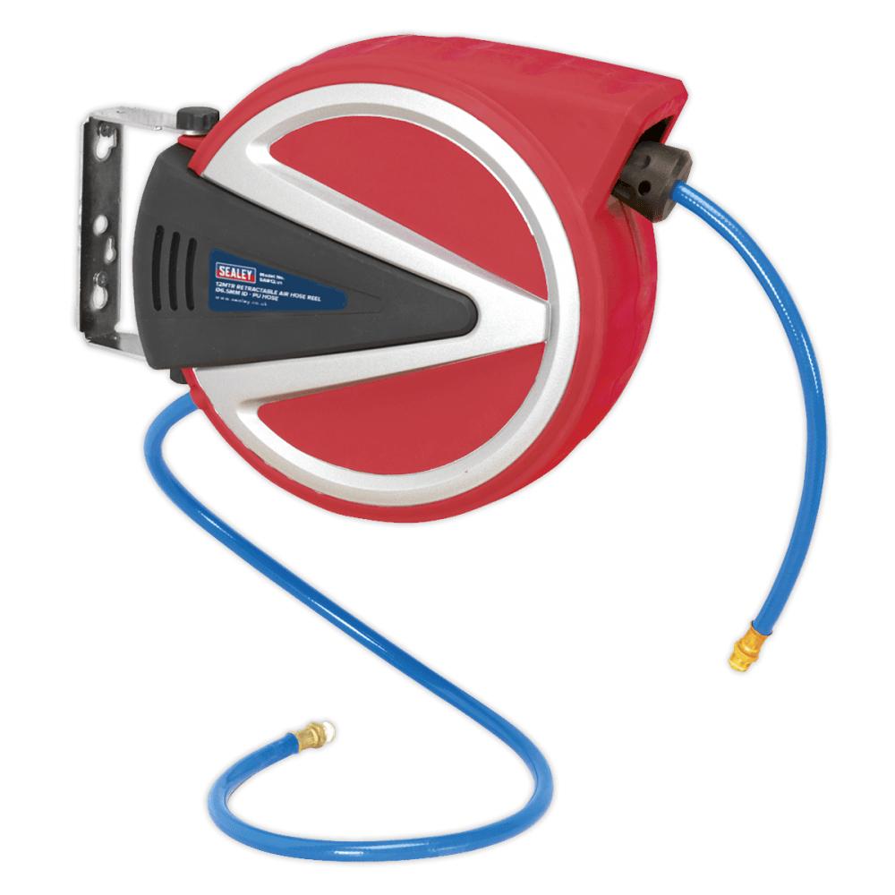 Sealey Retractable Air Hose Reel 12mtr 6.5mm ID PU Hose Model No-SA812