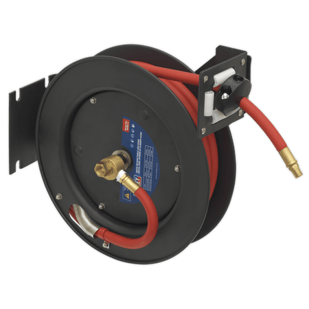 Sealey Retractable Air Hose Steel Reel 8mtr 10mm ID Rubber Hose Model No-SA84
