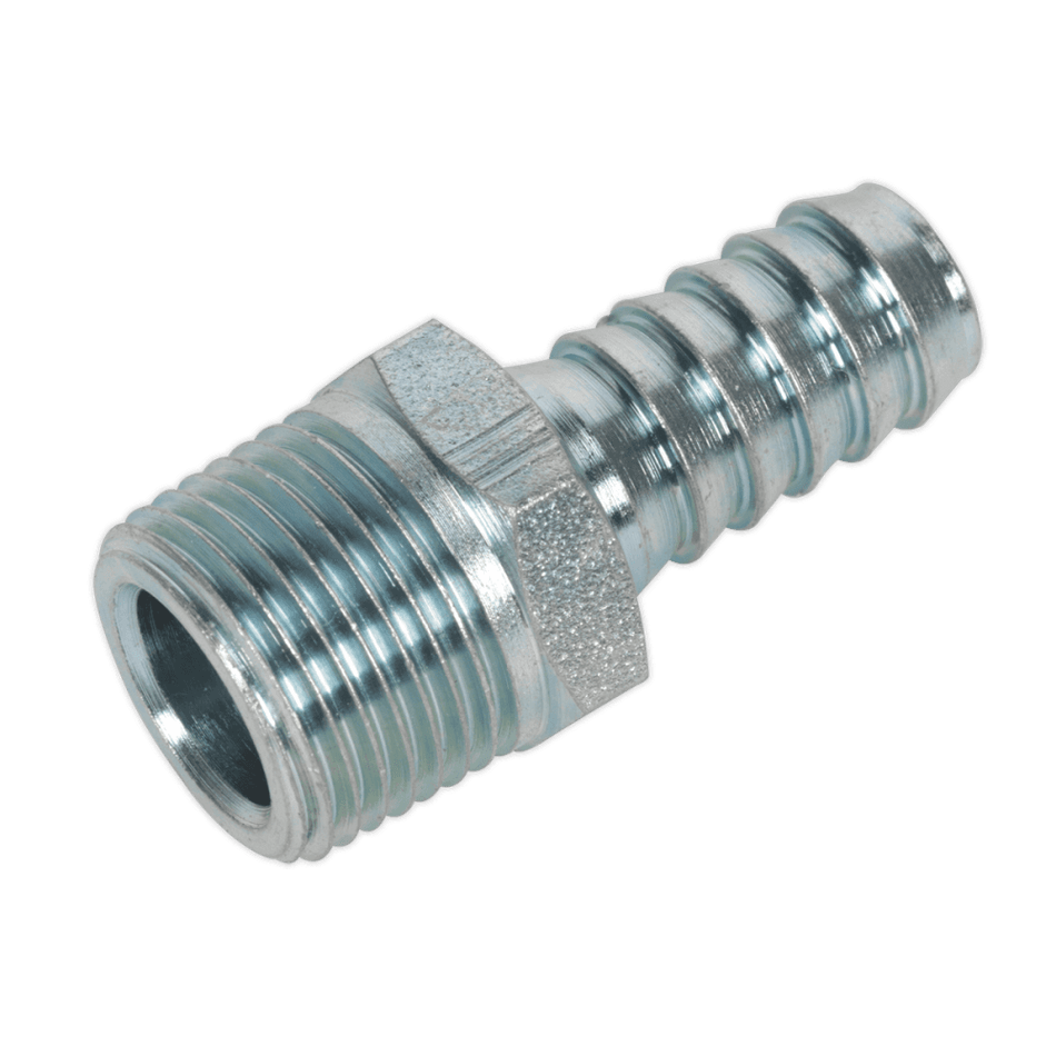 Sealey Screwed Tailpiece Male 3/8"BSPT - 3/8" Hose Pack of 5 Model No-AC41