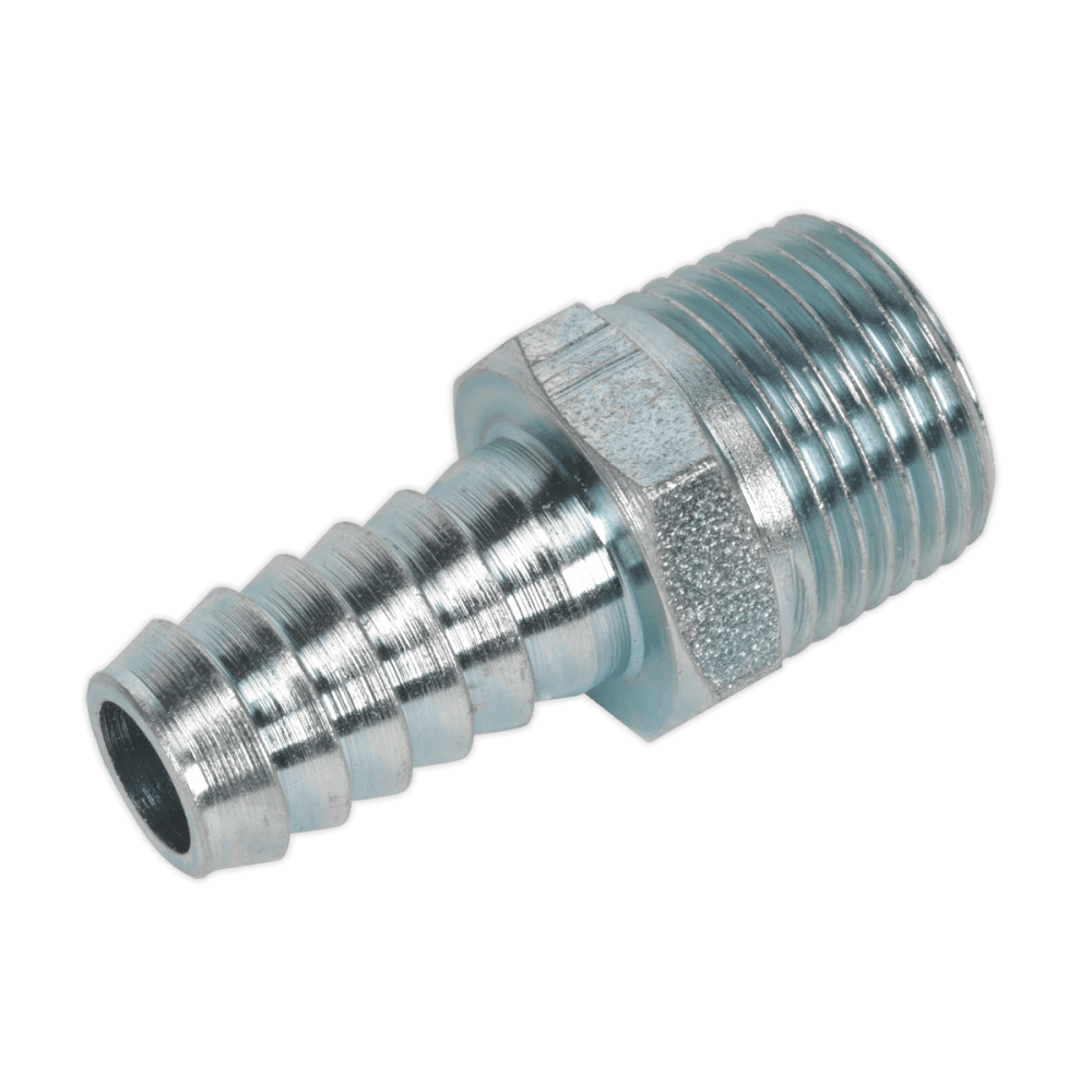 Sealey Screwed Tailpiece Male 3/8"BSPT - 3/8" Hose Pack of 5 Model No-AC41