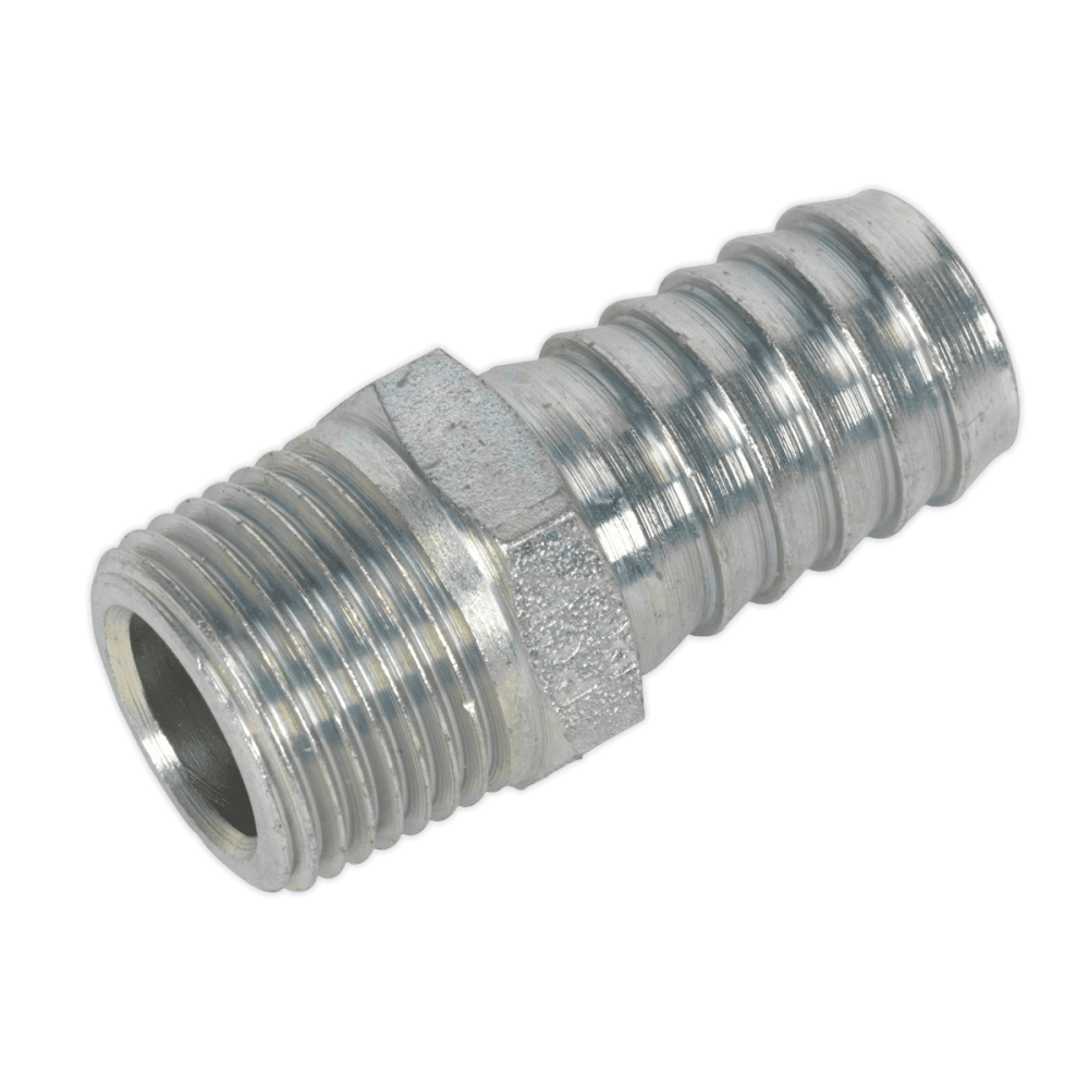 Sealey Screwed Tailpiece Male 3/8"BSPT - 1/2" Hose Pack of 5 Model No-AC42