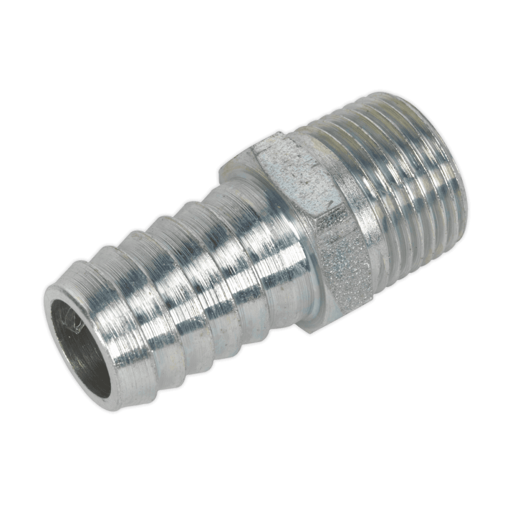 Sealey Screwed Tailpiece Male 3/8"BSPT - 1/2" Hose Pack of 5 Model No-AC42