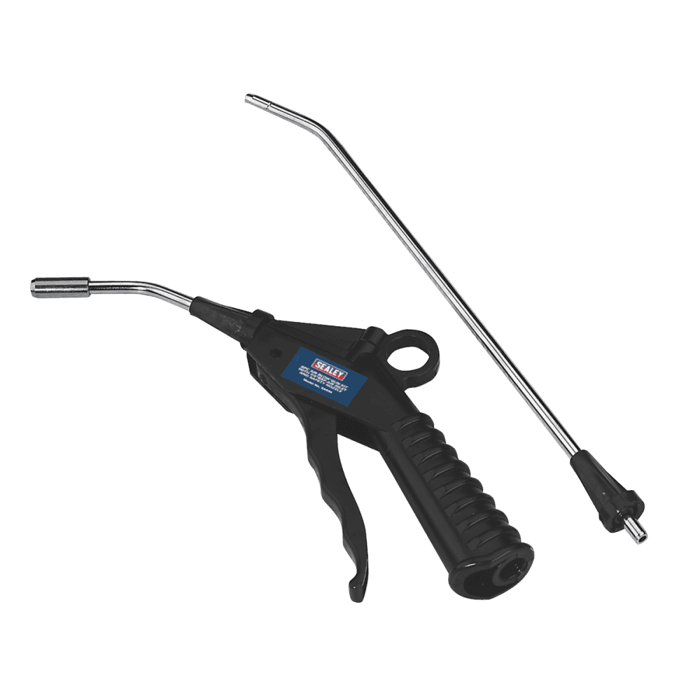 Sealey Air Blow Gun with Safety Nozzle & 2 Extensions Model No-SA914