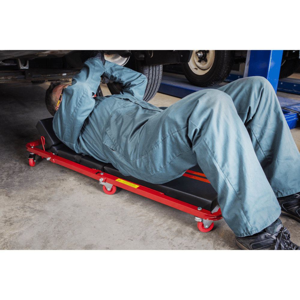 Sealey Creeper/Seat Steel with 7 Wheels & Adjustable Head Rest Model No-SCR79