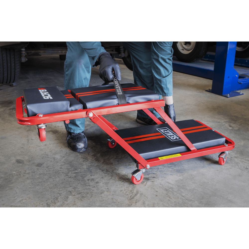 Sealey Creeper/Seat Steel with 7 Wheels & Adjustable Head Rest Model No-SCR79