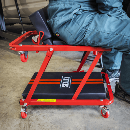 Sealey Creeper/Seat Steel with 7 Wheels & Adjustable Head Rest Model No-SCR79