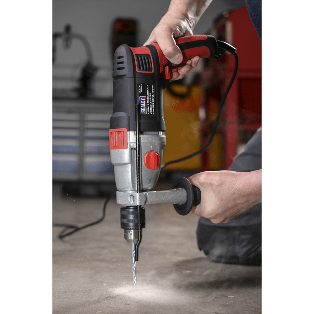 Sealey Hammer Drill 13mm 2 Mechanical/Variable Speed 1050W/230V Model No-SD1000