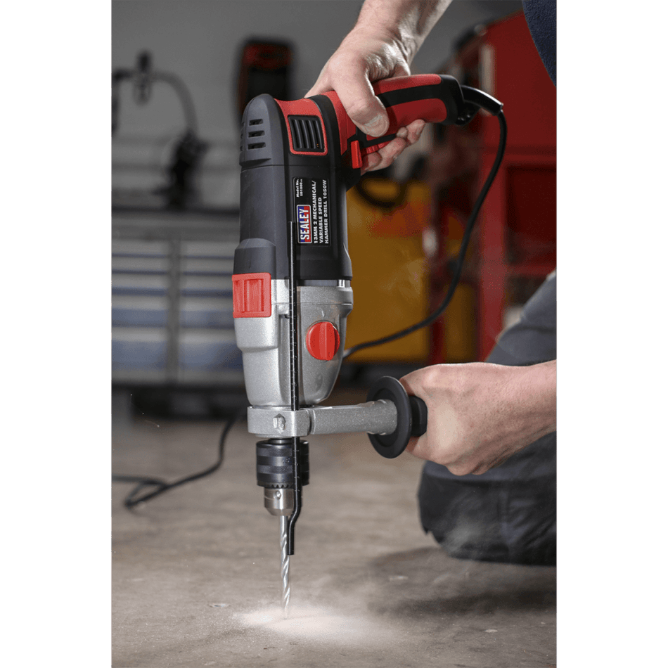 Sealey Hammer Drill 13mm 2 Mechanical/Variable Speed 1050W/230V Model No-SD1000