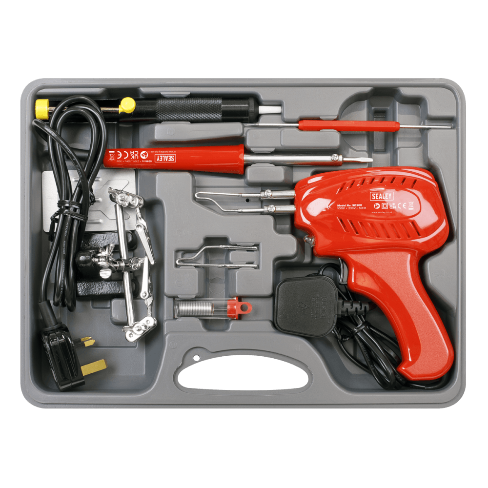 Sealey Soldering Gun/Iron Kit 8pc 230V Model No-SD300K