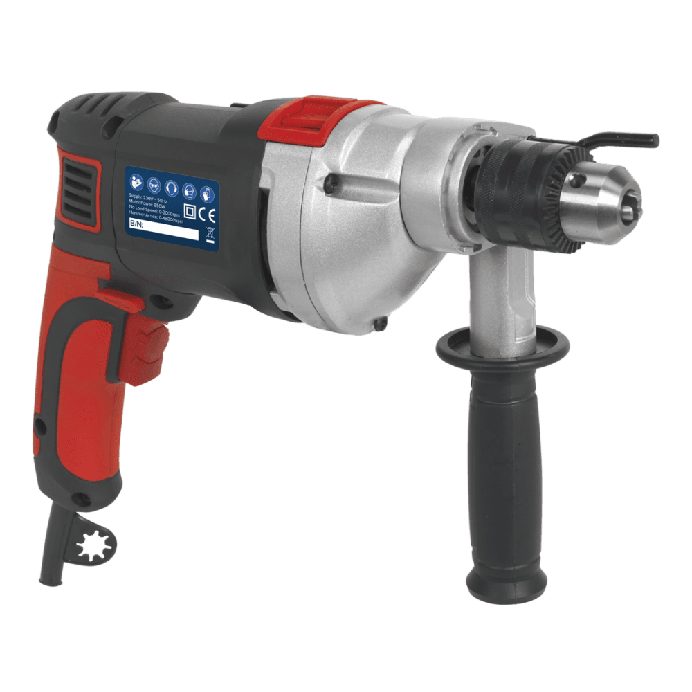 Sealey Hammer Drill 13mm Variable Speed with Reverse 850W/230V Model No-SD800