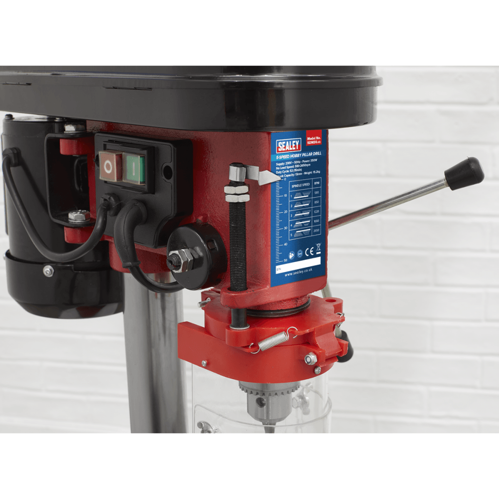 Sealey Pillar Drill 5-Speed Hobby Model 580mm Height 350W/230V Model No-SDM30