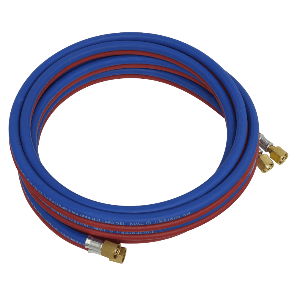 Sealey Twin Rubber Hose Set Oxyacetylene 4.5mtr Model No-SGA5