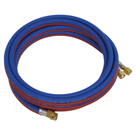 Sealey Twin Rubber Hose Set Oxyacetylene 4.5mtr Model No-SGA5