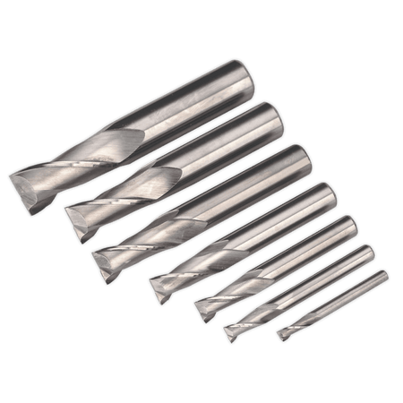 Sealey HSS End Mill Set 4-16mm 2 Flute Model No-SM2502EMSET
