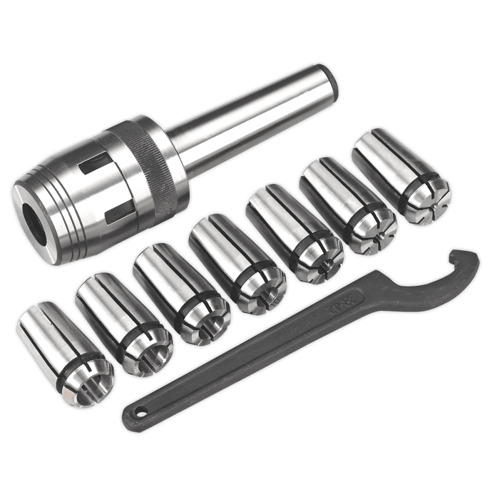 Sealey Mill Chuck Set MT3-M12 4-16mm Model No-SM2502MCS