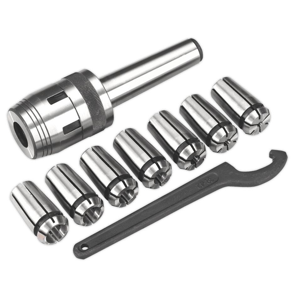 Sealey Mill Chuck Set MT3-M12 4-16mm Model No-SM2502MCS