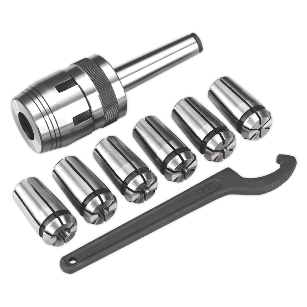 Sealey Mill Chuck Set MT2-M10 3-10mm Model No-SM2503MCSET