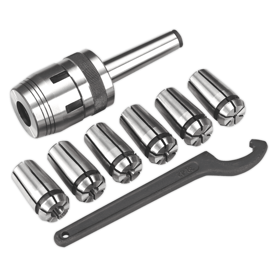 Sealey Mill Chuck Set MT2-M10 3-10mm Model No-SM2503MCSET