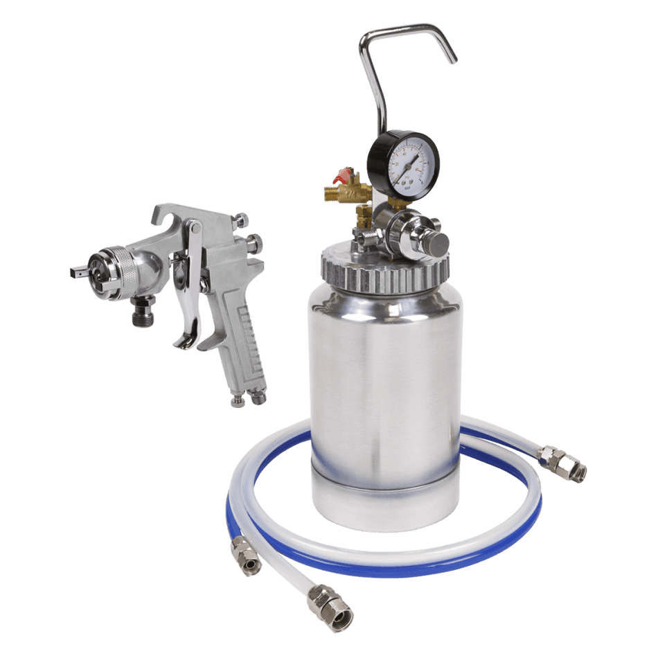 Sealey Pressure Pot System with Spray Gun & Hoses 1.8mm Set-Up Model No-SSG1P