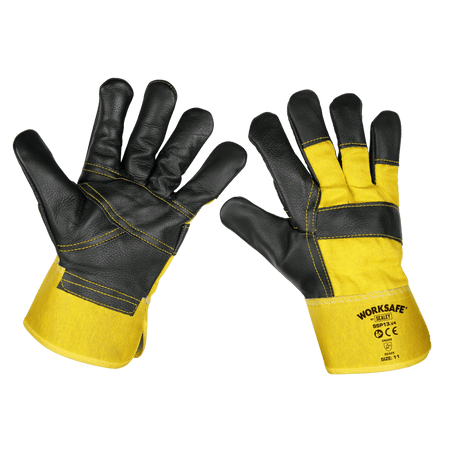 Sealey Rigger's Gloves Hide Palm Pair Model No-SSP13