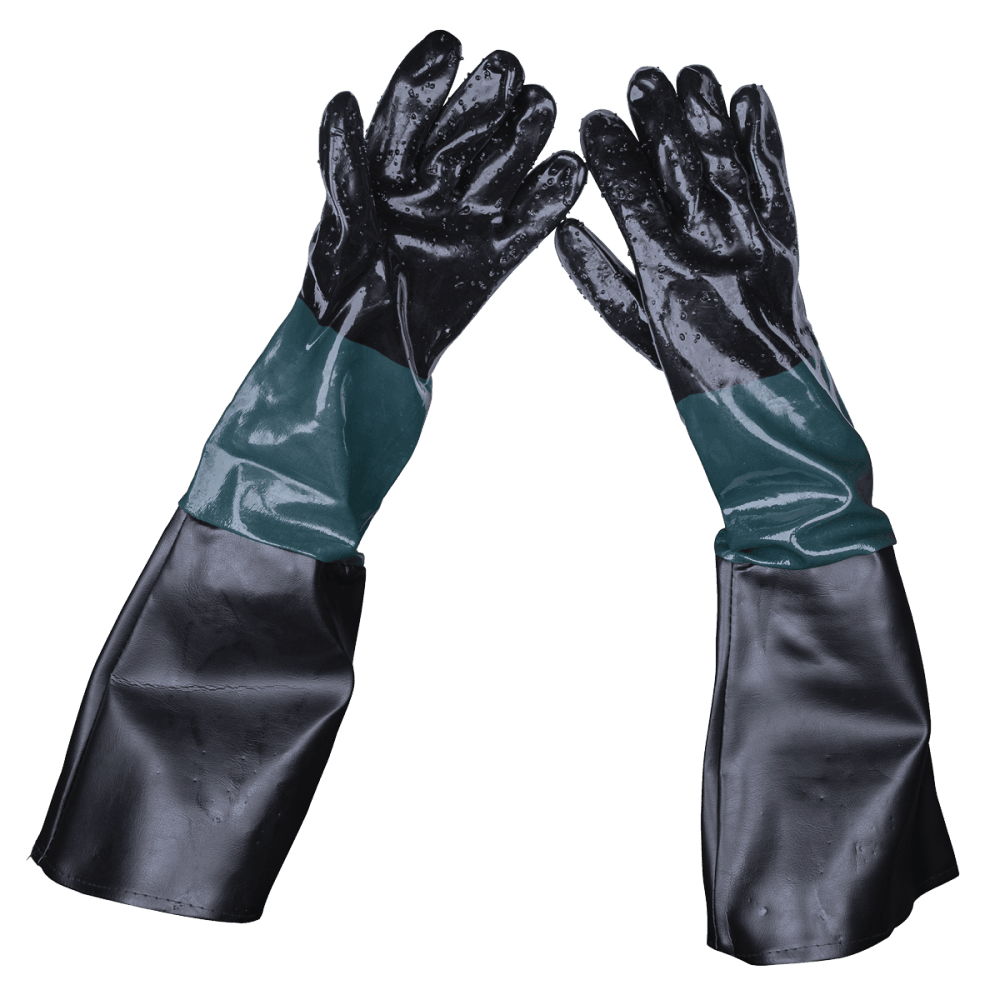 Sealey Shot Blasting Gauntlets 585mm Cuffed - Pair Model No-SSP41