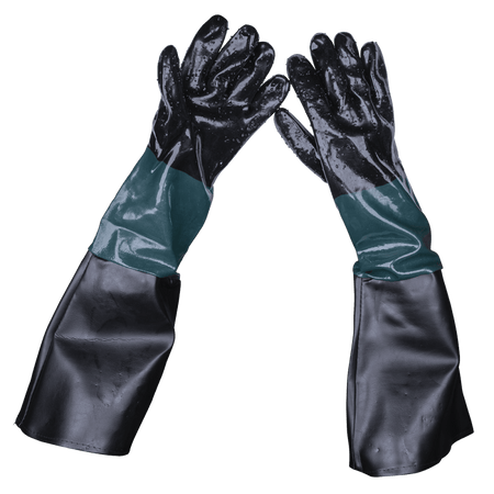 Sealey Shot Blasting Gauntlets 585mm Cuffed - Pair Model No-SSP41