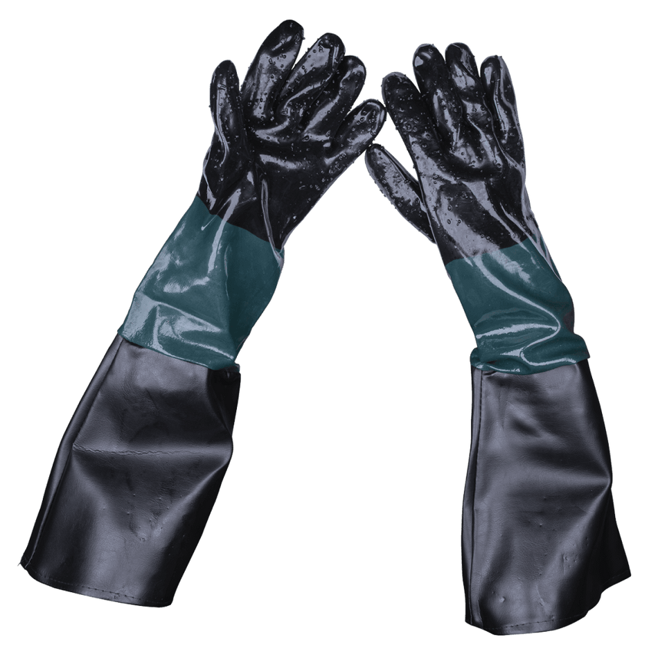 Sealey Shot Blasting Gauntlets 585mm Cuffed - Pair Model No-SSP41