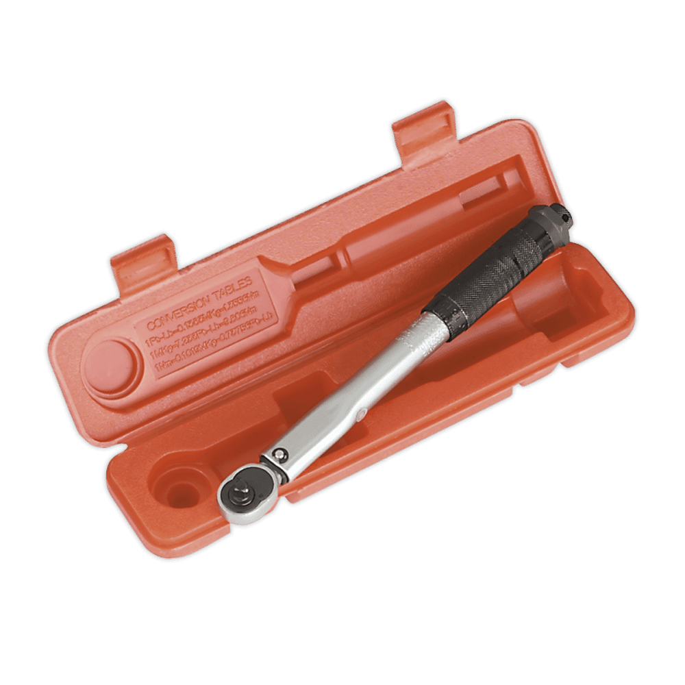 Sealey Torque Wrench Micrometer Style 1/4"Sq Drive 5-25Nm/44-221lb.in Model No-STW101