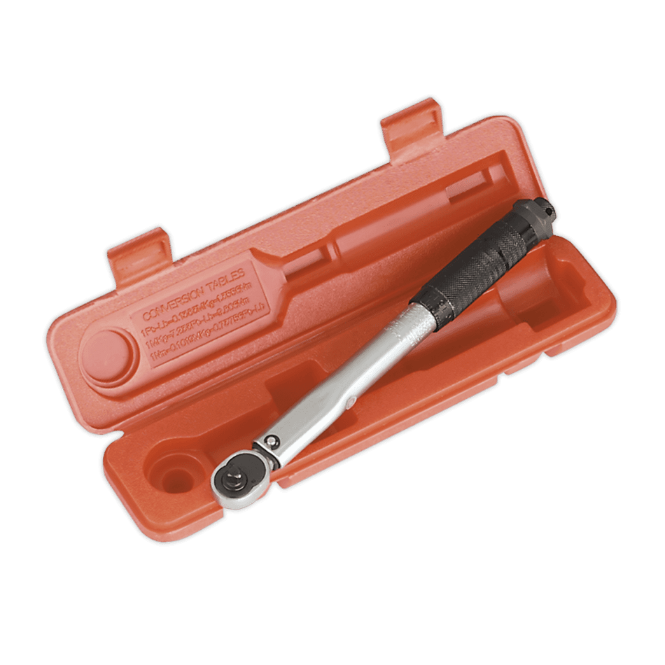 Sealey Torque Wrench Micrometer Style 1/4"Sq Drive 5-25Nm/44-221lb.in Model No-STW101