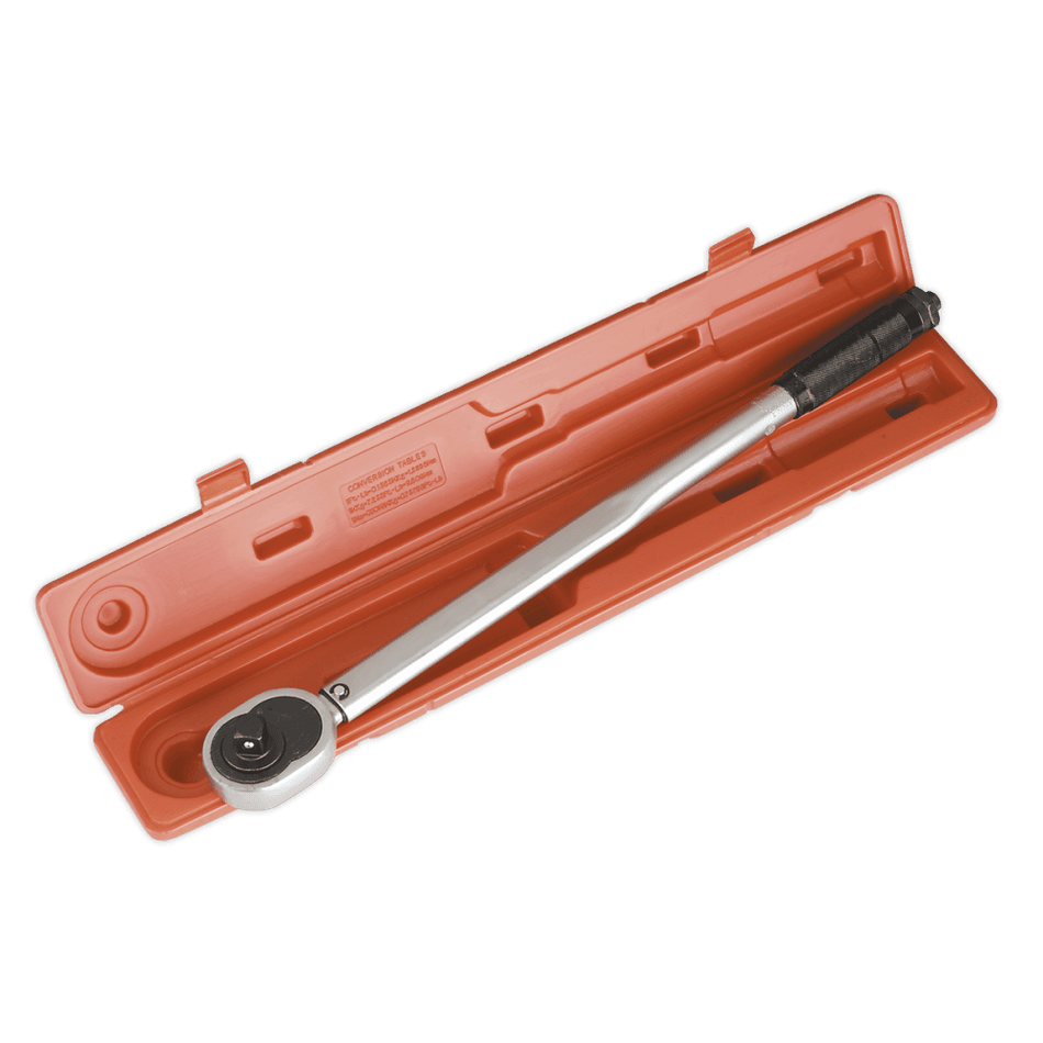 Sealey Torque Wrench Micrometer Style 3/4"Sq Drive 70-420Nm/52-310lb.ft Model No-STW103