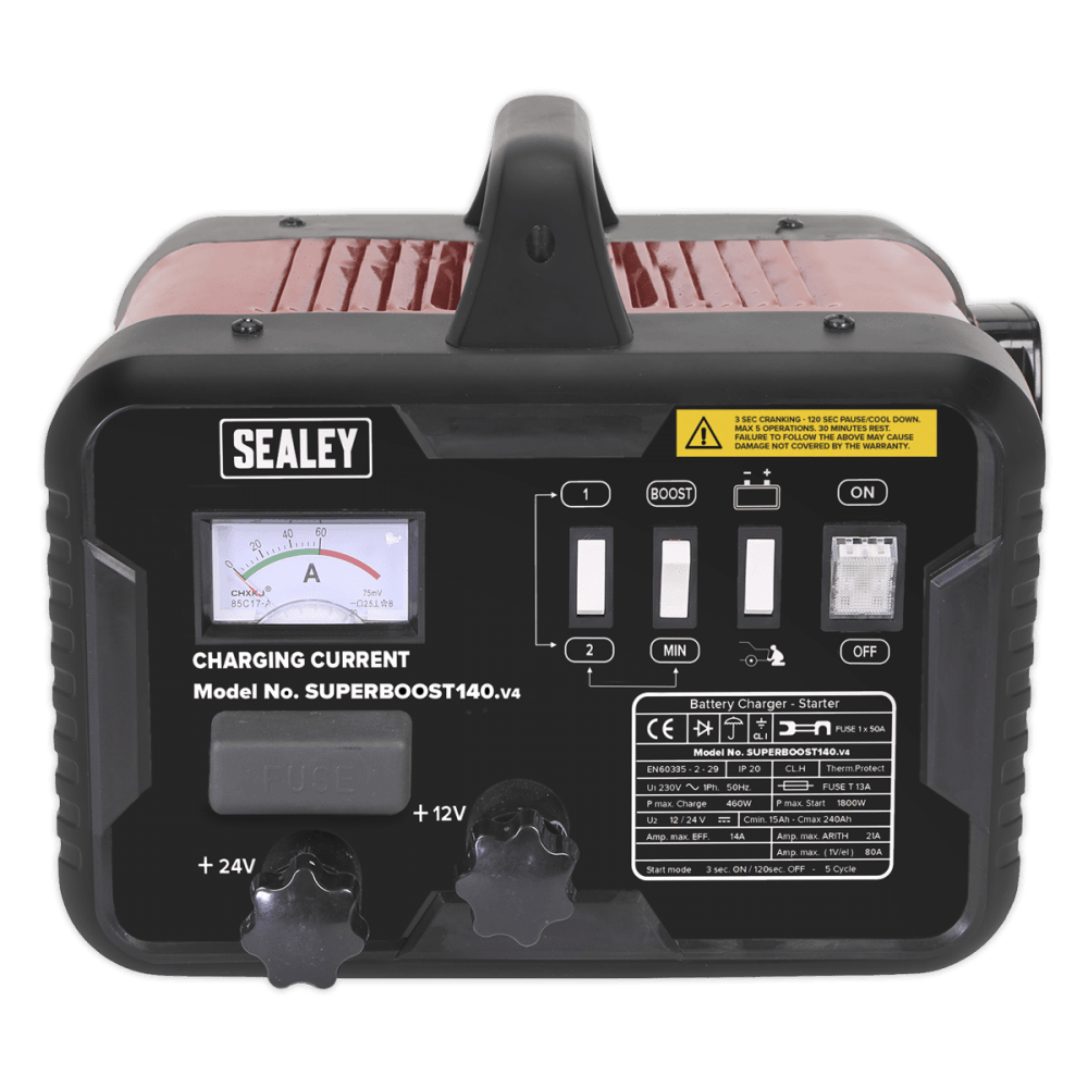 Sealey Starter/Charger 140/21Amp 12V 230V Model No-SUPERBOOST140
