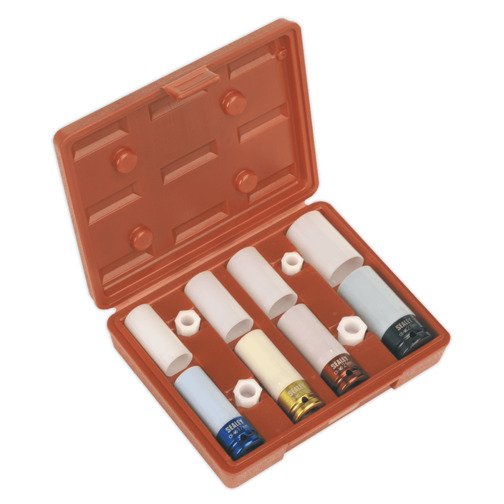 Sealey Alloy Wheel Impact Socket Set 4pc 1/2"Sq Drive Model No-SX030