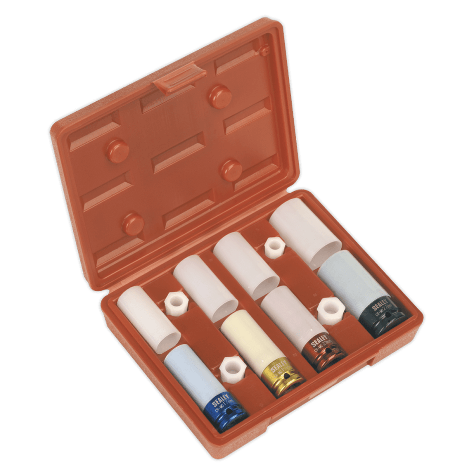 Sealey Alloy Wheel Impact Socket Set 4pc 1/2"Sq Drive Model No-SX030