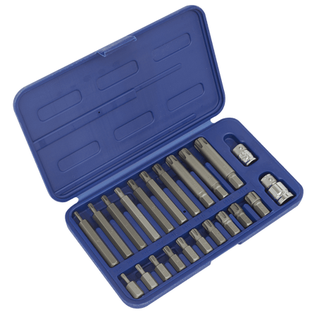 Sealey Ribe Bit Set 22pc 3/8" & 1/2"Sq Drive Model No-SX105