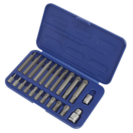 Sealey Ribe Bit Set 22pc 3/8" & 1/2"Sq Drive Model No-SX105