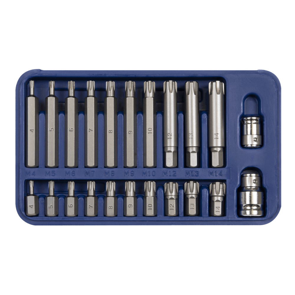 Sealey Ribe Bit Set 22pc 3/8" & 1/2"Sq Drive Model No-SX105
