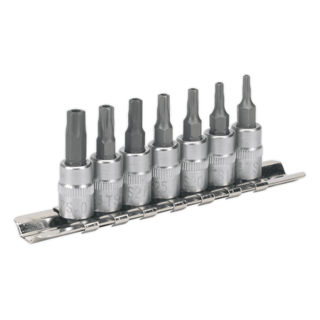 Sealey TRX-TS Security Socket Bit Set 7pc 1/4"Sq Drive Model No-SX106