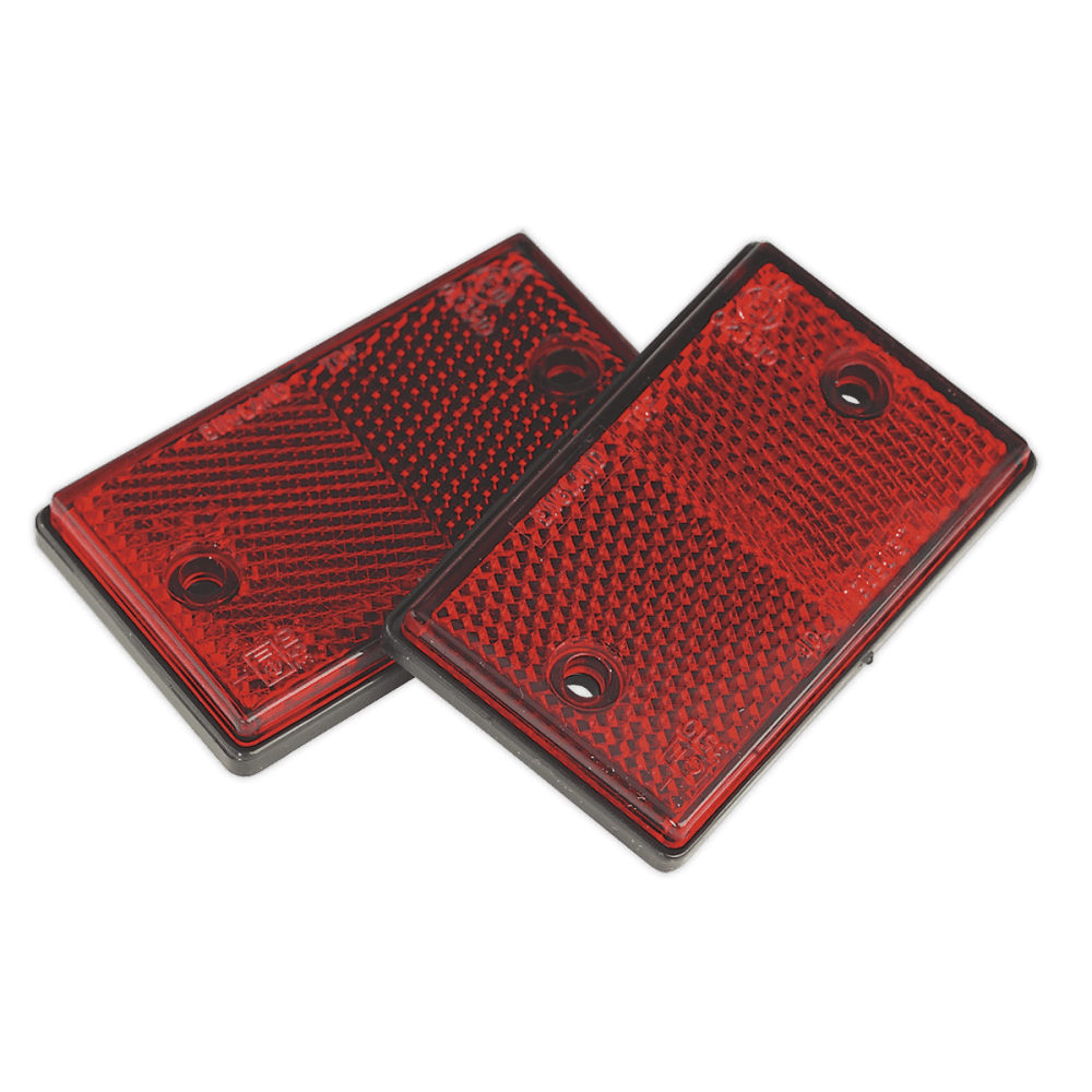Sealey Reflex Reflector Red Oblong Pack of 2 Model No-TB24