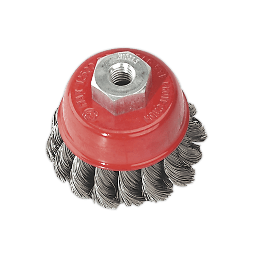 Sealey Twist Knot Wire Cup Brush 65mm M10 x 1.5mm Model No-TKCB65