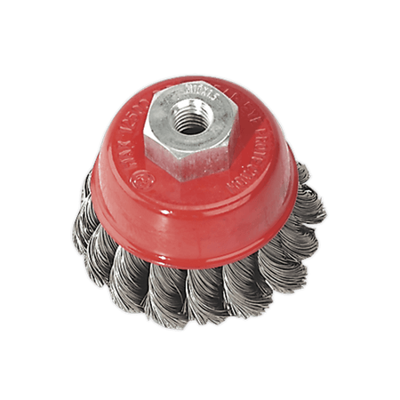 Sealey Twist Knot Wire Cup Brush 65mm M10 x 1.5mm Model No-TKCB65