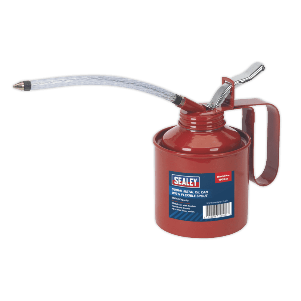 Sealey Metal Oil Can Flexible Spout 500ml Model No-TP05