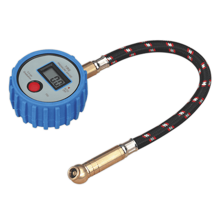 Sealey Tyre Pressure Gauge Digital with Leader Hose & Quick Release Model No-TST/PG981