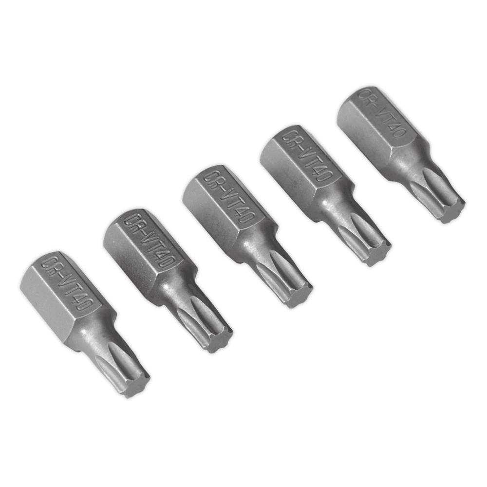 Sealey TRX-Star T40 Bit Short Pack of 5 Model No-TX40S5