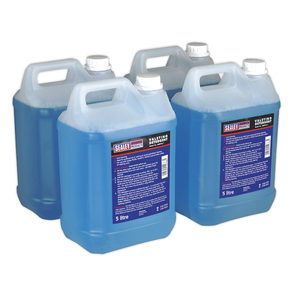 Sealey Carpet/Upholstery Detergent 5ltr Pack of 4 Model No-VMR925