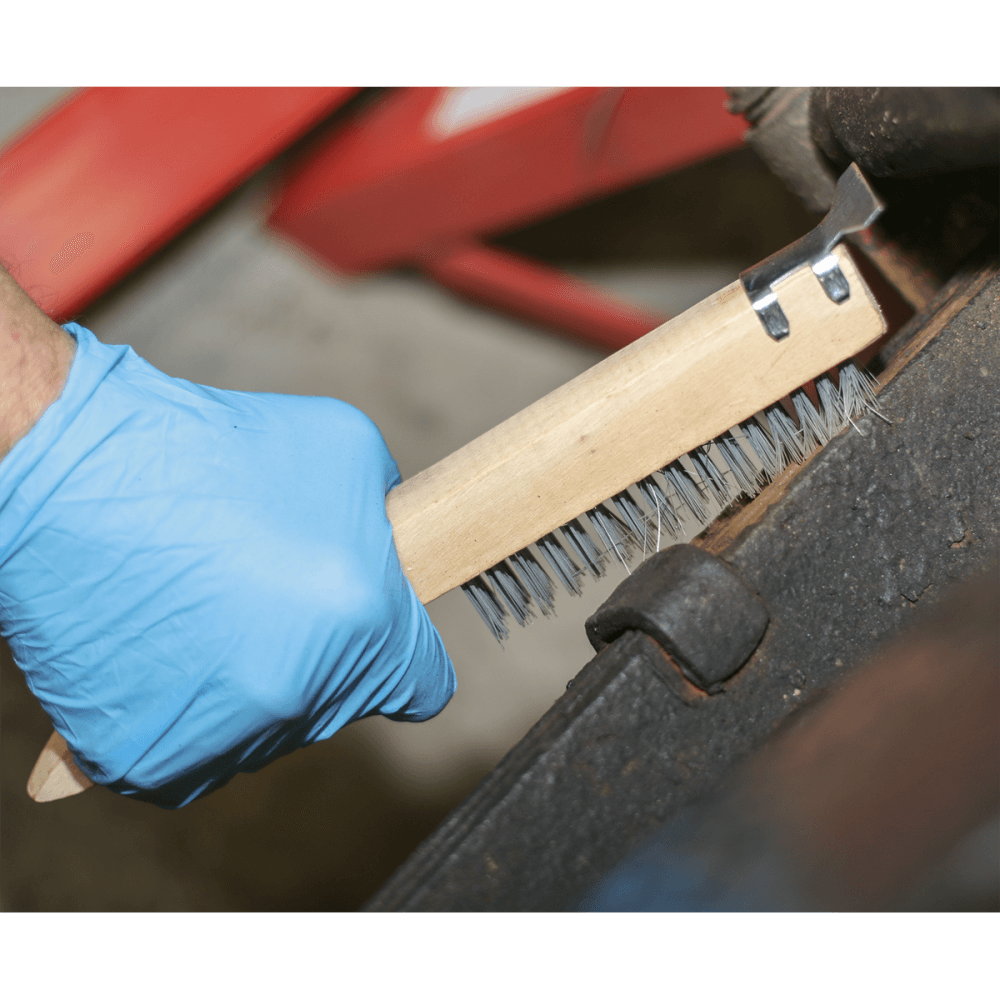 Sealey Wire Brush with Steel Fill & Scraper 260mm Model No-WB03
